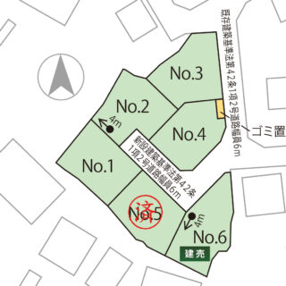 甲府市上石田C区画図