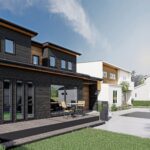 山梨県甲府市増上石田C（分譲地）の街並み分譲地パース