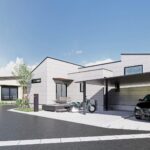 山梨県甲府市増上石田C（分譲地）の街並み分譲地パース