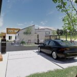 山梨県甲府市増上石田C（分譲地）の街並み分譲地パース