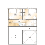 山梨県中巨摩郡昭和町西条新田B2号棟の2階平面図