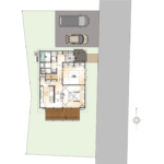 山梨県中巨摩郡昭和町西条新田B2号棟の配置図