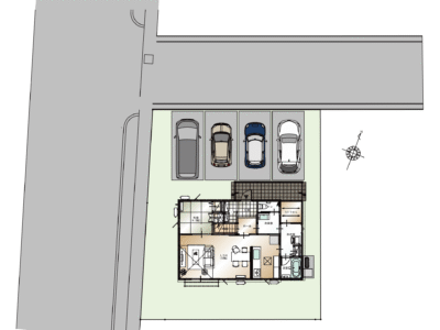 山梨県中巨摩郡昭和町西条新田Bの配置図