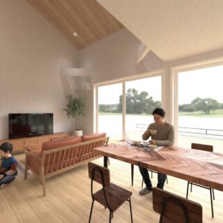 2号棟　完成予想図（内観パース）