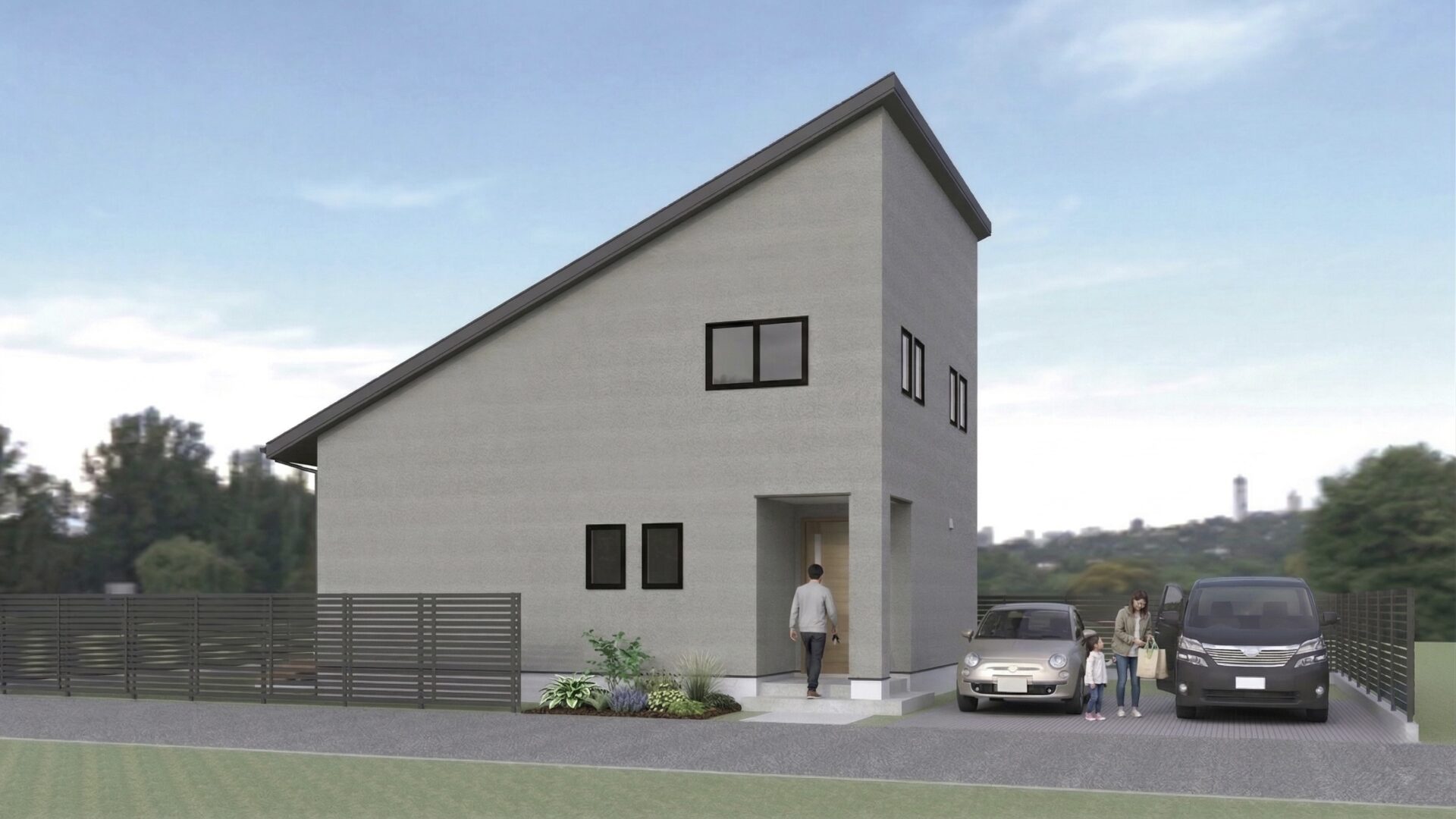 山梨県甲府市下今井町B 2号棟（建売住宅）の（2号棟）完成予想図