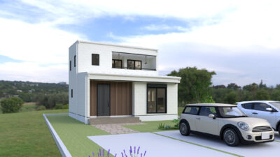 山梨県富士吉田市小明見A8号棟の外観