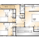 山梨県南アルプス市野牛島H4号棟の2階平面図