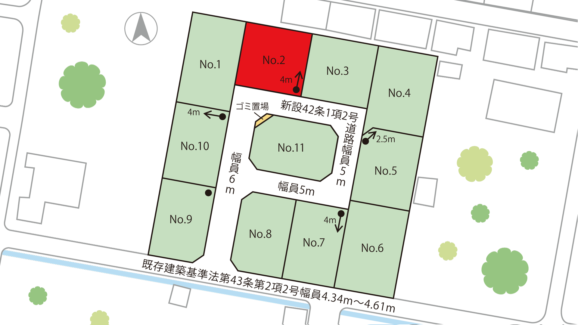 山梨県甲府市西高橋町A2号棟（建売住宅）の区画図
