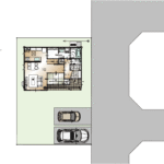 山梨県西高橋町A(分譲地)の配置図