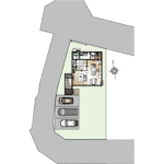 山梨県南アルプス市寺部B22号棟(建売住宅)の配置図