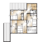 山梨県南アルプス市寺部B22号棟(建売住宅)の2階平面図
