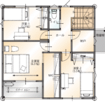 山梨県甲府市西高橋町A2号棟（建売住宅）の2階平面図