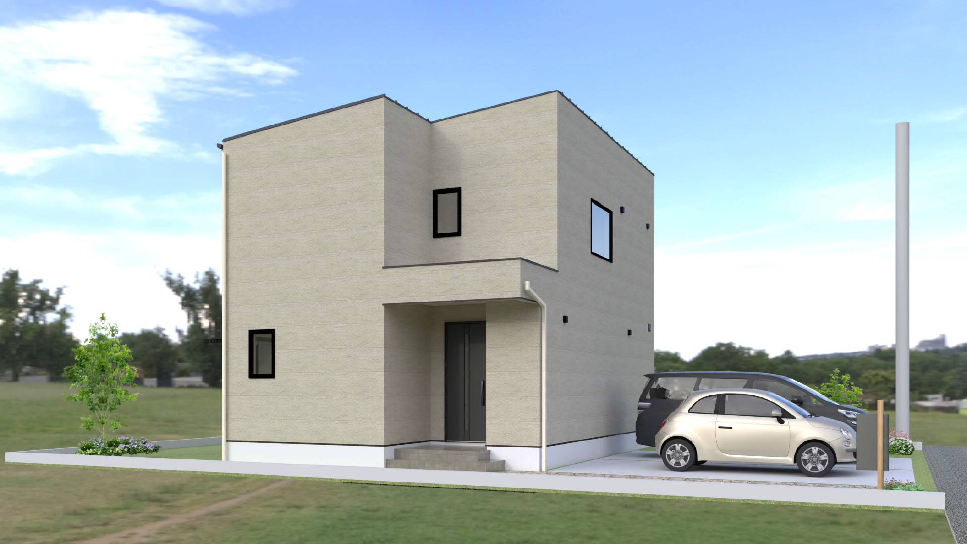 山梨県甲府市増坪町D 16号棟（建売住宅）の外観