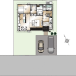 山梨県甲府市増坪町D1号棟（建売住宅）の配置図