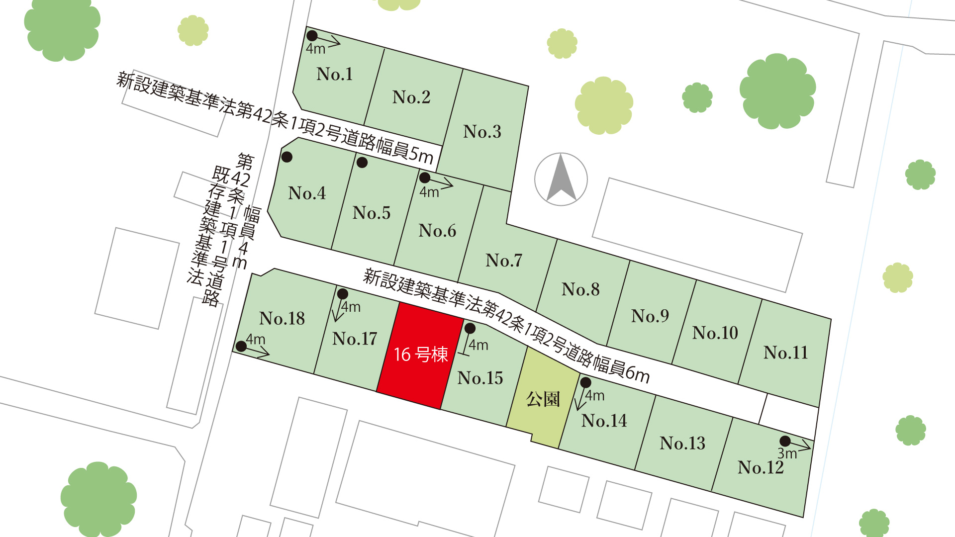 山梨県甲府市増坪町D 16号棟（建売住宅）の甲府市増坪町D16号棟区画図