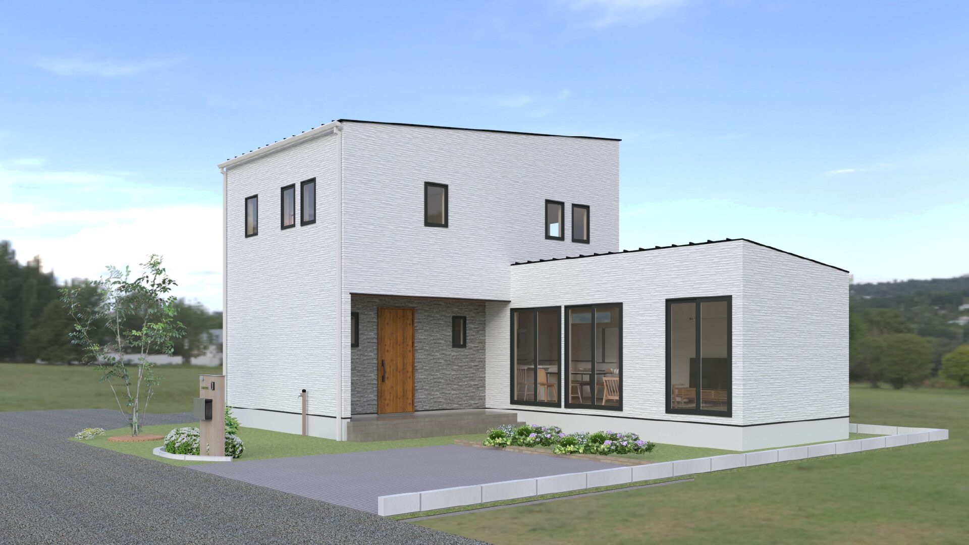 山梨県甲府市増坪町D 1号棟（建売住宅）の外観