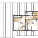 山梨県甲府市増坪町D1号棟（建売住宅）の2階平面図