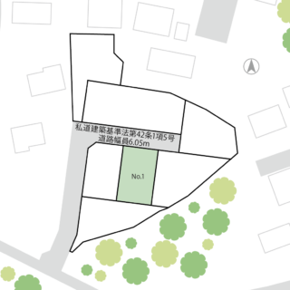 富士河口湖町小立区画図