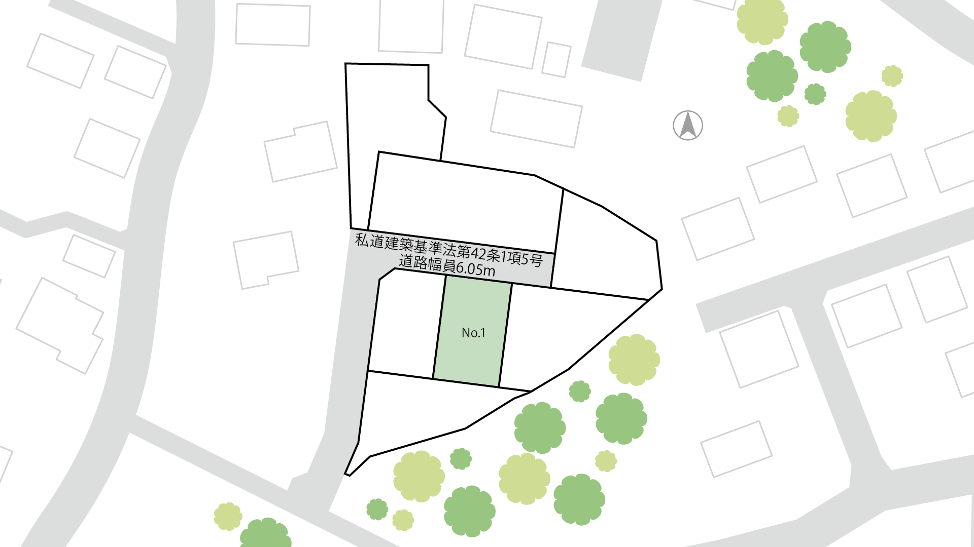 山梨県南都留郡富士河口湖町小立（分譲地：全1区画）の富士河口湖町小立区画図