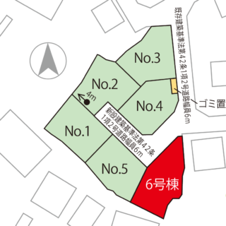甲府市上石田C6　区画図