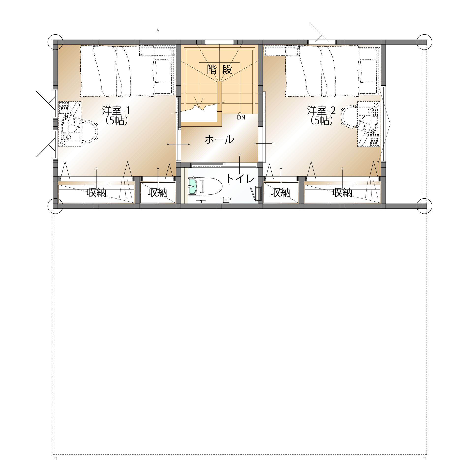山梨県甲斐市下今井F 4号棟（建売住宅）の2F平面図